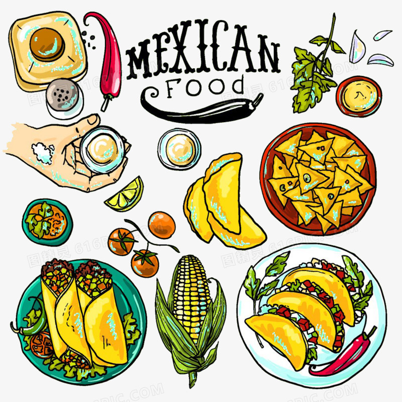 墨西哥美食插画