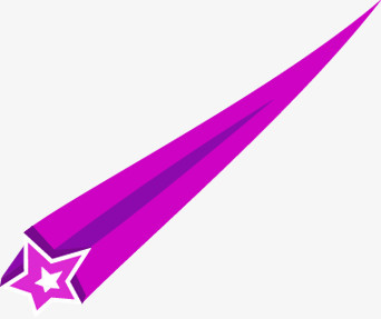 紫色不规则立体五角星彩带装饰