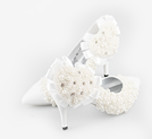 白色新娘高跟鞋七夕情人节