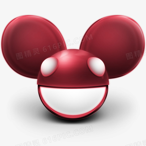 米奇鼠标红色的Deadmau5-mask-icon-set