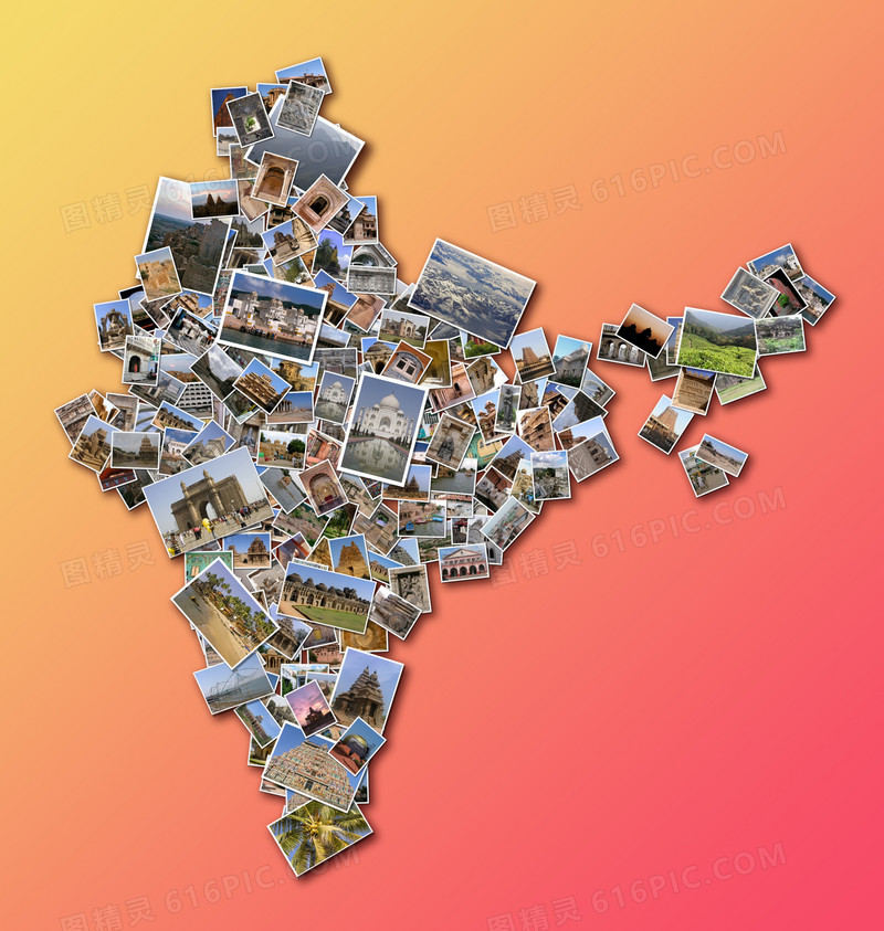 相片印度地图