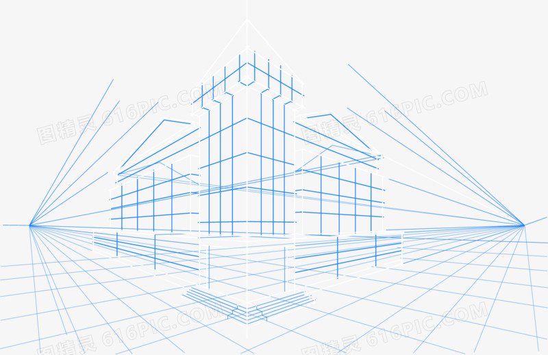 矢量线性建筑