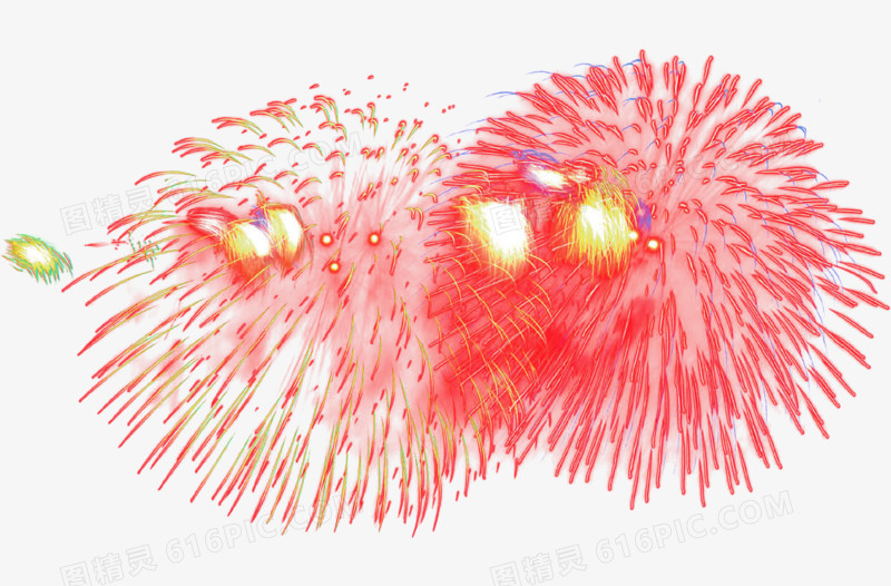 红色节日烟花光效