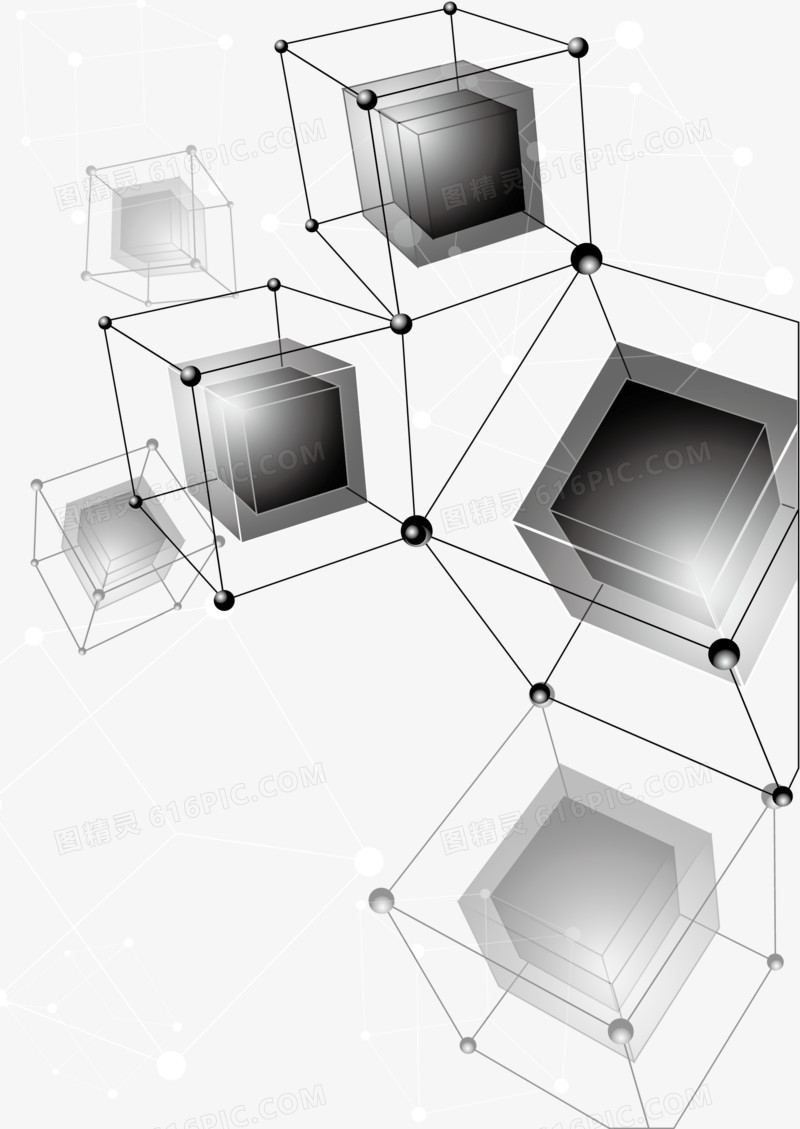 立方体动感分子结构