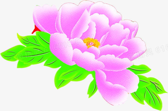 手绘粉色花卉婚庆贺卡