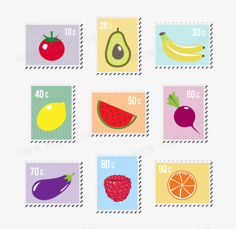 水果系列邮票