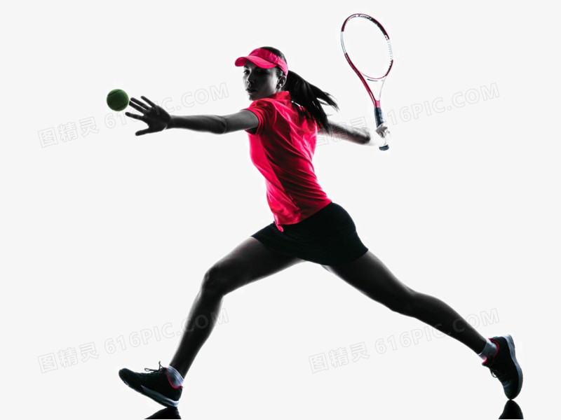 网球运动员逆光写真
