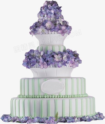 生日蛋糕紫色花朵装饰