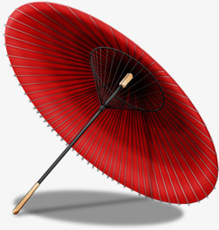 红色雨伞古风雨伞