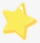 黄色五角星立体