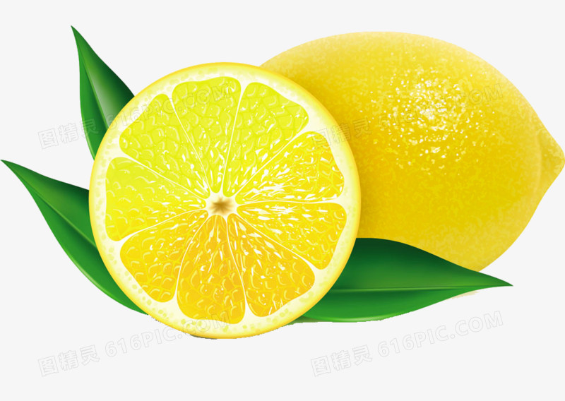 柠檬手绘水果PNG图标