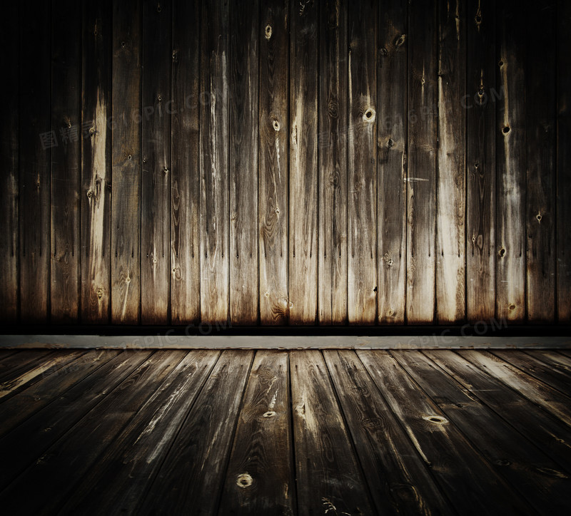 怀旧木地板与木板背景