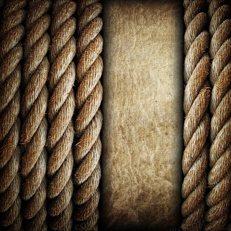 绳子与木板摄影素材
