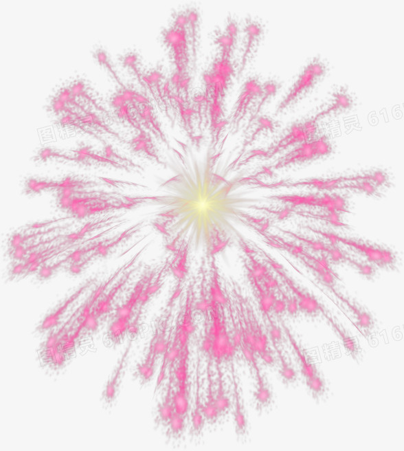 粉色烟花节日