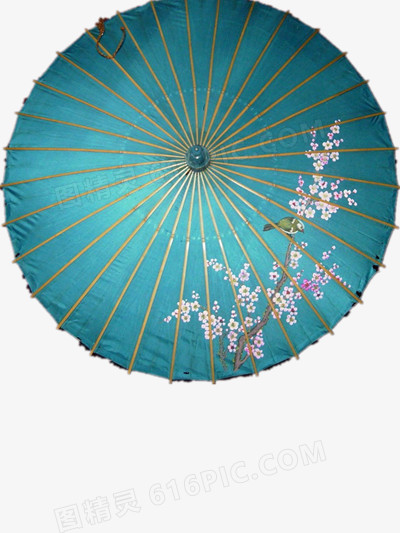 蓝色纸伞