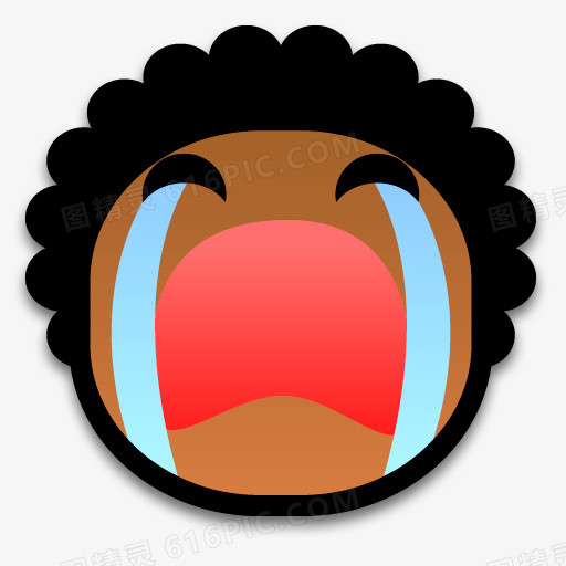 哭表情符号black-power-emoticons-icons