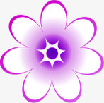 紫色绚丽花朵美景卡通