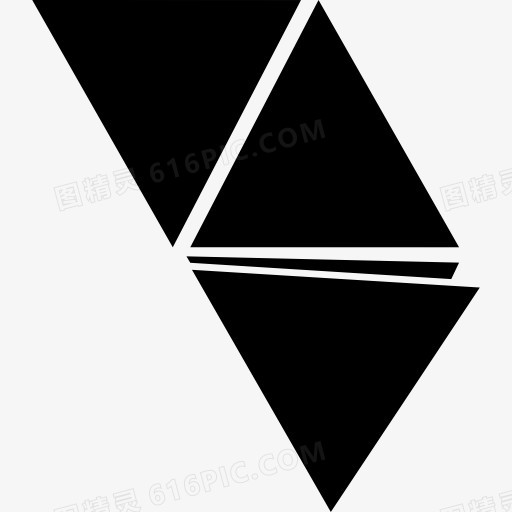 三角形轮廓的形状图标