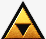 金色三角形金属图标