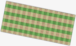 绿色春天条纹方格餐布设计