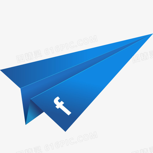 蓝色脸谱网折纸纸飞机社会化媒体社会层面