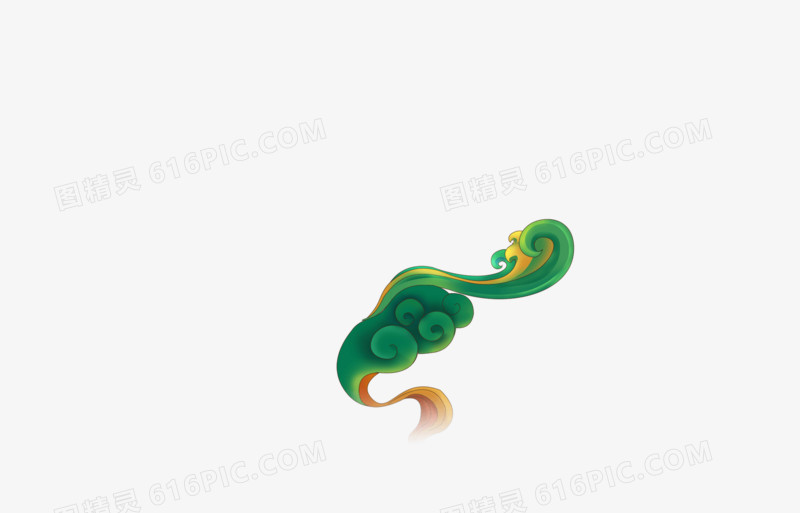 绿色的祥云设计