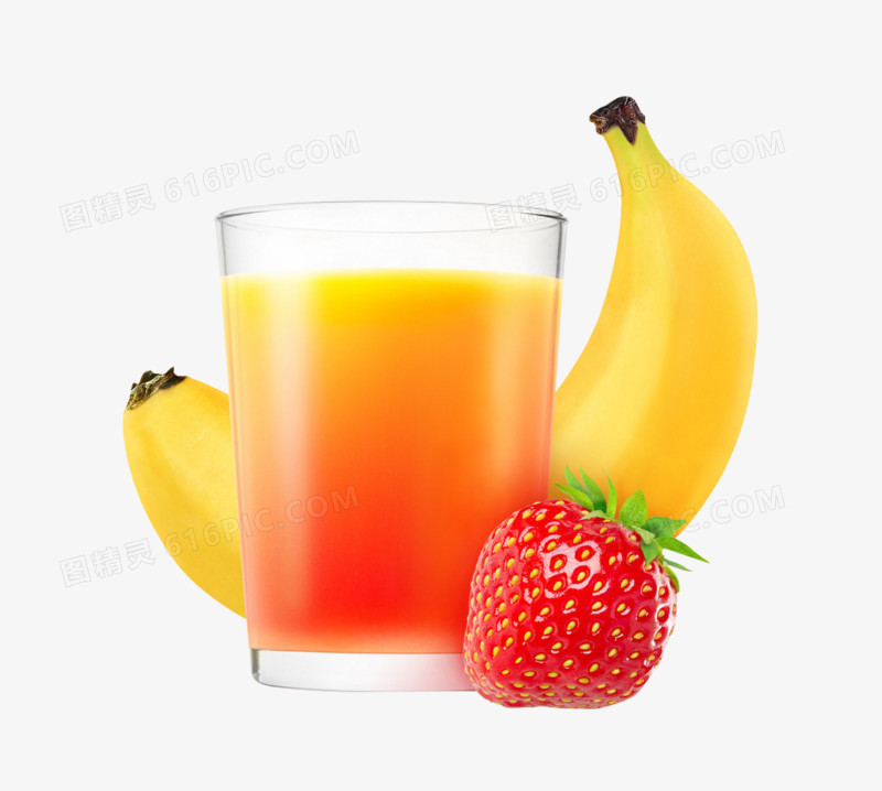 果汁香蕉草莓汁