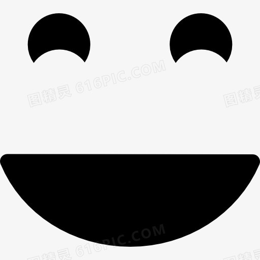 开心的微笑表情符号的图标