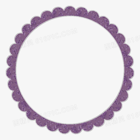 波浪圆环紫色圆环装饰