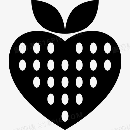 草莓心形图标