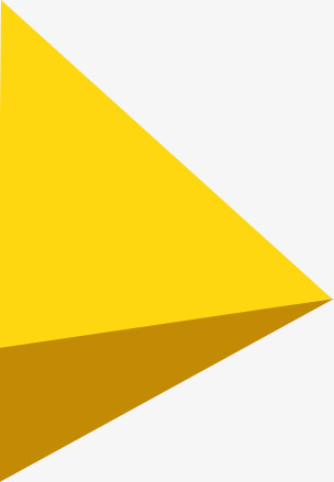 黄色卡通三角形设计