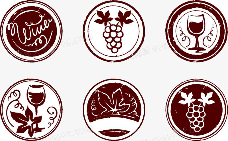 红酒标志徽章设计
