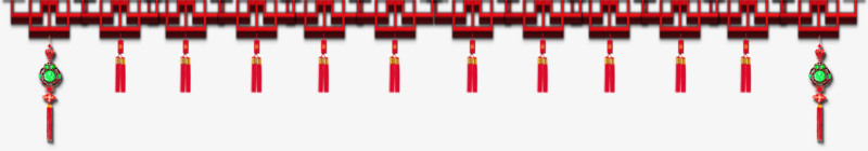 中国风红色窗边吊坠
