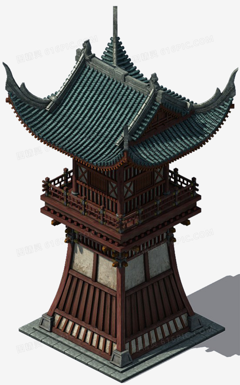 中国风动画建筑