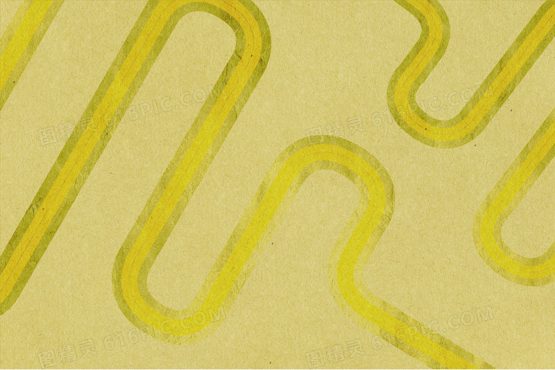 淡绿背景黄色曲线图案