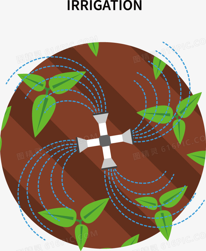 矢量农作物灌溉