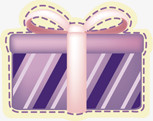 卡通紫色礼品盒