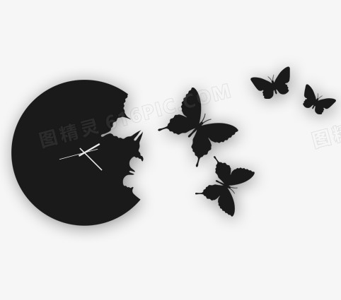 黑蝴蝶钟表