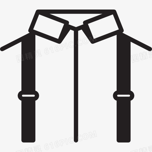 男式衬衫和吊带裤图标