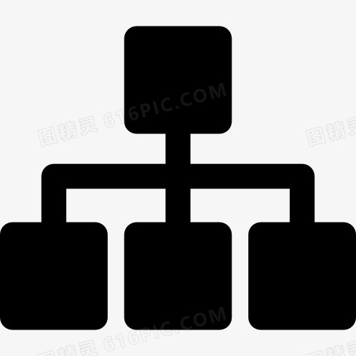 分层的方形结构图标