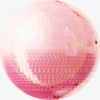 粉色亮片圆球