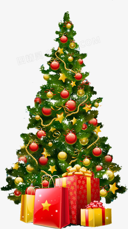 圣诞星星装饰节日树木