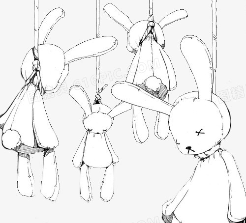 手绘玩具兔