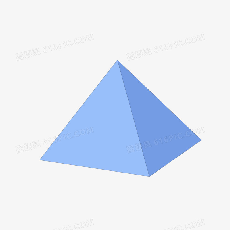 矢量立体等边三角形免抠素材