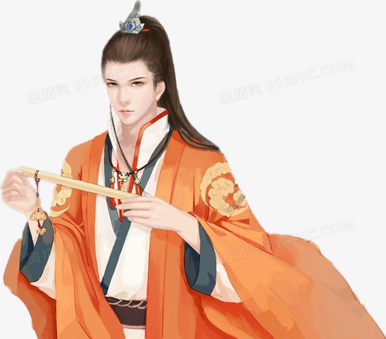 古风立绘卷轴男子