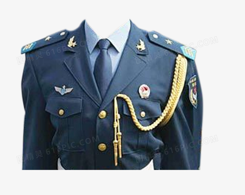 蓝色警察服装