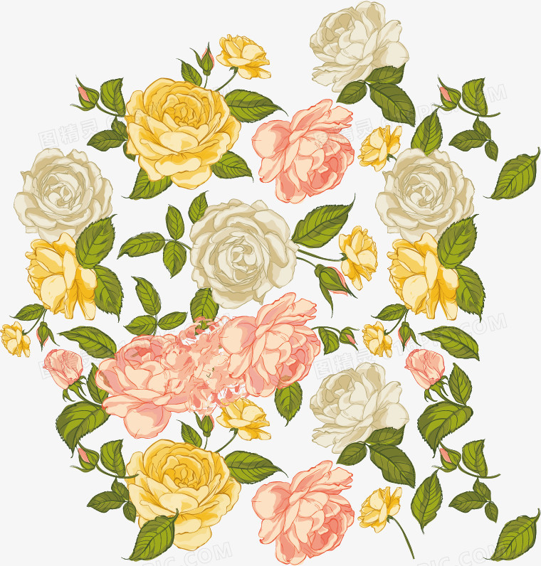 精美花朵花纹边框设计矢量免费下载
