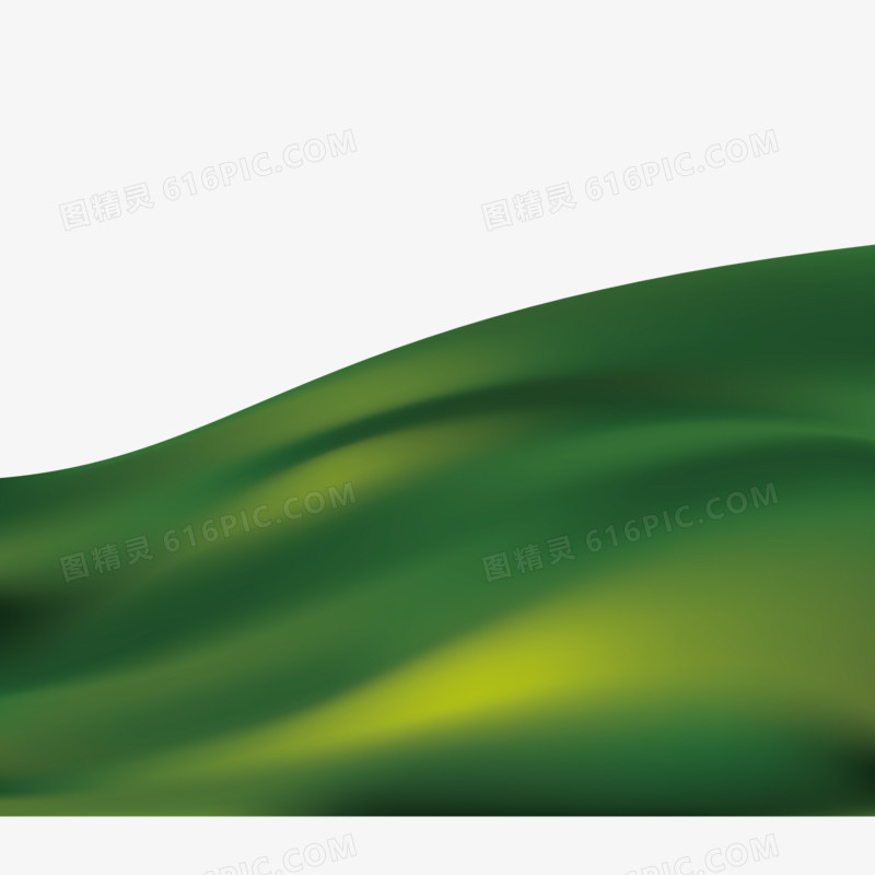鼠绘绿色的丝绸矢量素材