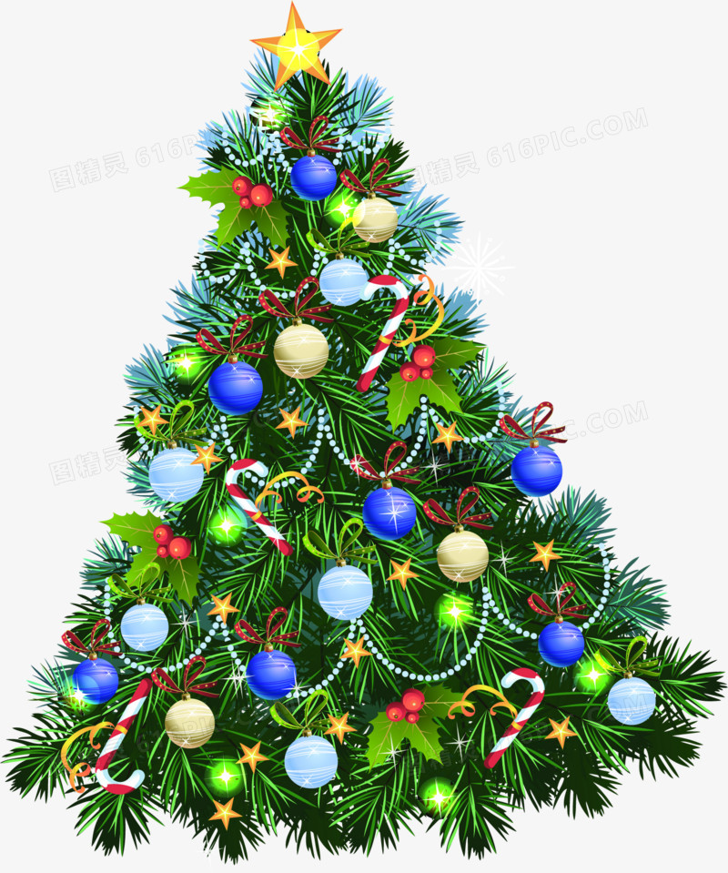 绿色节日圣诞树木装饰电商