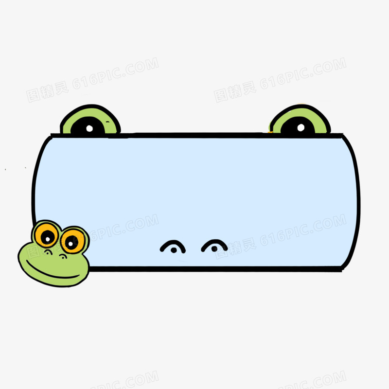 卡通可爱青蛙边框元素